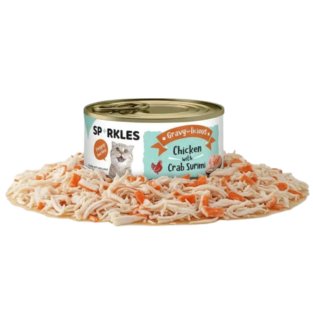 Wet Food for Adult Cat with Chicken and Crab Surimi in Gravy photo 1