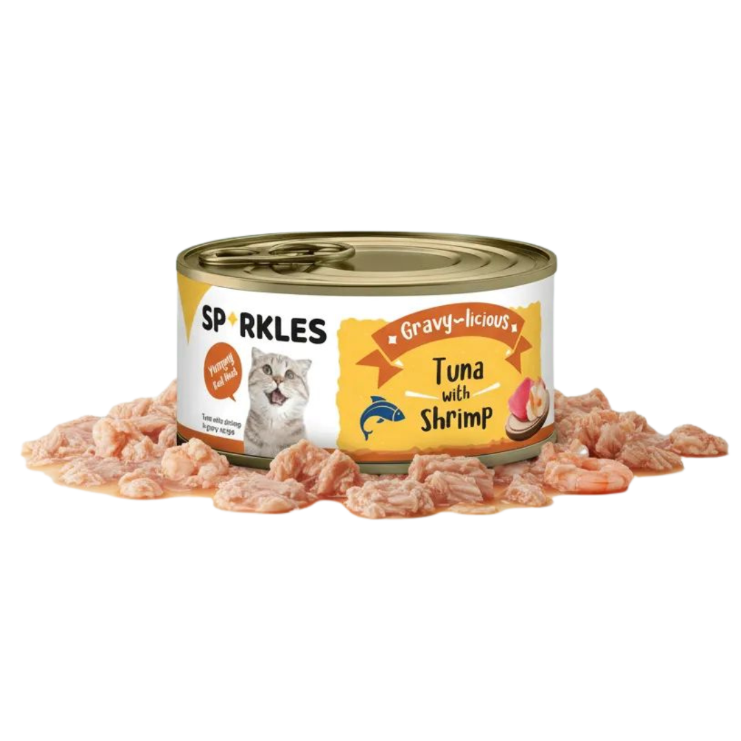 Wet Food for Adult Cat with Tuna and Shrimp in Gravy photo 1