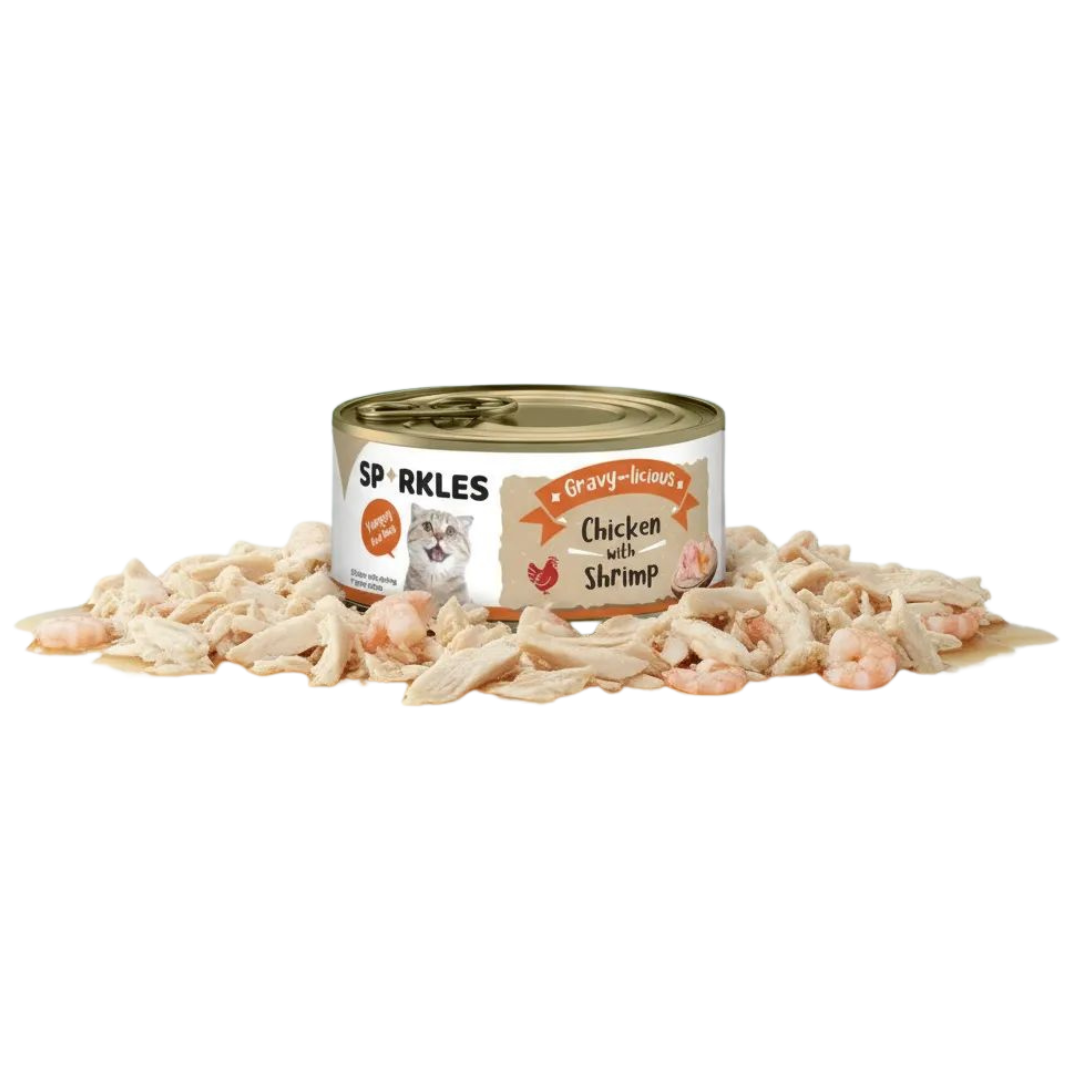 Wet Food for Adult Cat with Chicken and Shrimp in Gravy photo 1