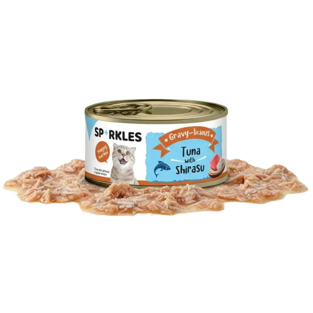 Wet Food for Adult Cat with Tuna and Shirasu in Gravy photo 1